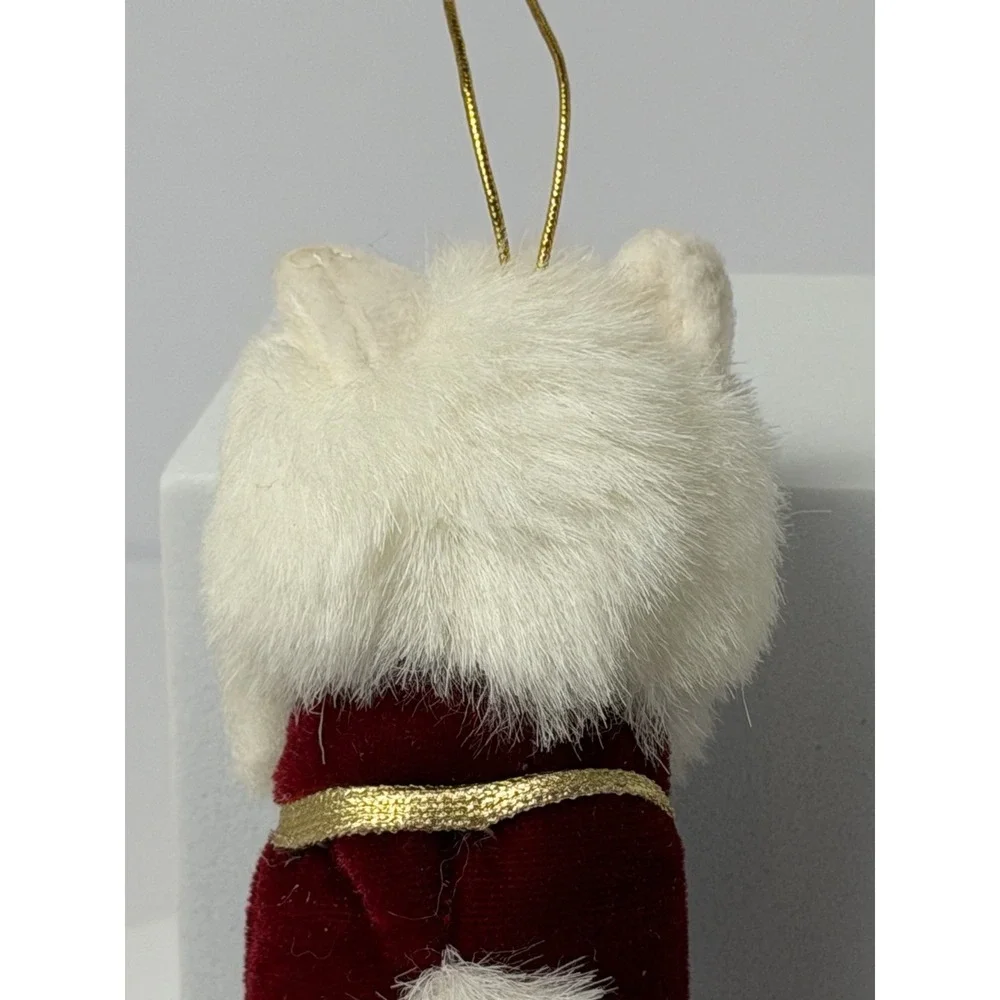 Fancy Feast Christmas ornament 2000 plush white Persian cat in stocking